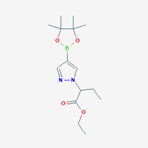 molecular formula C15H25BN2O4 B1410610 2-(4-(4,4,5,5-四甲基-1,3,2-二氧杂硼环-2-基)-1H-吡唑-1-基)丁酸乙酯 CAS No. 2096998-35-3