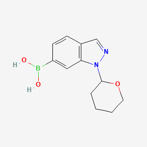 molecular formula C12H15BN2O3 B1410611 1-(Tetrahydro-2H-pyran-2-yl)-1H-indazol-6-yl-6-boronic acid CAS No. 2096337-20-9