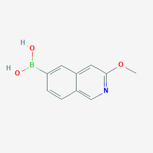 molecular formula C10H10BNO3 B1410612 (3-甲氧基异喹啉-6-基)硼酸 CAS No. 1690326-09-0