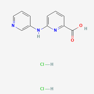 molecular formula C11H11Cl2N3O2 B1410613 6-(吡啶-3-基氨基)吡啶-2-羧酸二盐酸盐 CAS No. 1432754-41-0