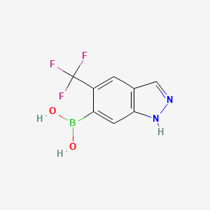 molecular formula C8H6BF3N2O2 B1410615 5-(三氟甲基)-1H-吲唑-6-基-6-硼酸 CAS No. 2304635-57-0