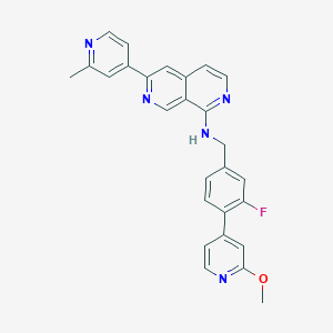 molecular formula C27H22FN5O B1410618 N-(3-Fluoro-4-(2-methoxypyridin-4-yl)benzyl)-6-(2-methylpyridin-4-yl)-2,7-naphthyridin-1-amine CAS No. 1951441-19-2