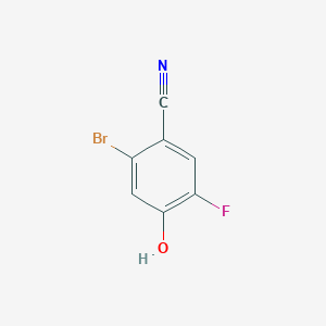 molecular formula C7H3BrFNO B1410621 2-溴-5-氟-4-羟基苯甲腈 CAS No. 1805589-51-8