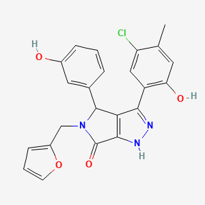 3-(5-chloro-2-hydroxy-4-methylphenyl)-5-(furan-2-ylmethyl)-4-(3-hydroxyphenyl)-4,5-dihydropyrrolo[3,4-c]pyrazol-6(2H)-one