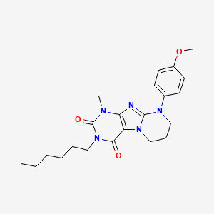 3-hexyl-9-(4-methoxyphenyl)-1-methyl-7,8-dihydro-6H-purino[7,8-a]pyrimidine-2,4-dione