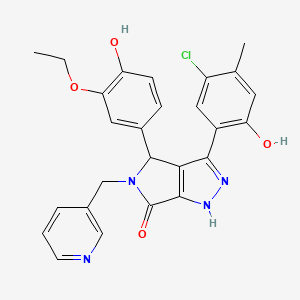 3-(5-chloro-2-hydroxy-4-methylphenyl)-4-(3-ethoxy-4-hydroxyphenyl)-5-(pyridin-3-ylmethyl)-4,5-dihydropyrrolo[3,4-c]pyrazol-6(2H)-one