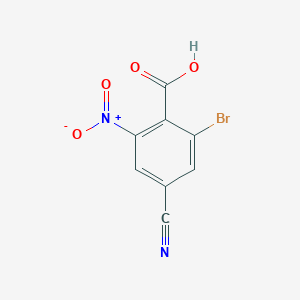 molecular formula C8H3BrN2O4 B1410627 2-Bromo-4-cyano-6-nitrobenzoic acid CAS No. 1805489-12-6