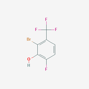molecular formula C7H3BrF4O B1410628 2-Bromo-6-fluoro-3-(trifluoromethyl)phenol CAS No. 1804908-41-5