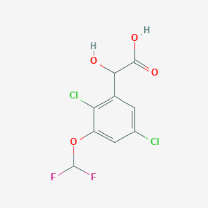 molecular formula C9H6Cl2F2O4 B1410629 2,5-Dichloro-3-(difluoromethoxy)mandelic acid CAS No. 1803806-58-7