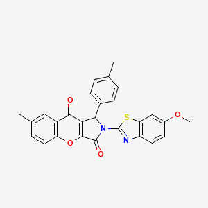 2-(6-Methoxy-1,3-benzothiazol-2-yl)-7-methyl-1-(4-methylphenyl)-1,2-dihydrochromeno[2,3-c]pyrrole-3,9-dione