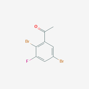 molecular formula C8H5Br2FO B1410634 2',5'-Dibromo-3'-fluoroacetophenone CAS No. 1803715-96-9
