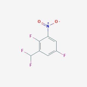 molecular formula C7H3F4NO2 B1410637 2,5-Difluoro-3-nitrobenzodifluoride CAS No. 1803826-88-1
