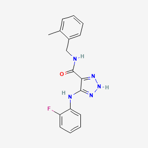 5-((2-fluorophenyl)amino)-N-(2-methylbenzyl)-1H-1,2,3-triazole-4-carboxamide