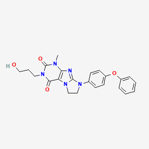 2-(3-Hydroxypropyl)-4-methyl-6-(4-phenoxyphenyl)-7,8-dihydropurino[7,8-a]imidazole-1,3-dione