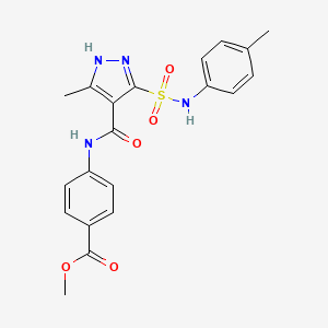 methyl 4-[({3-methyl-5-[(4-methylphenyl)sulfamoyl]-1H-pyrazol-4-yl}carbonyl)amino]benzoate