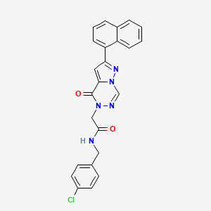 N-(4-chlorobenzyl)-2-(2-(naphthalen-1-yl)-4-oxopyrazolo[1,5-d][1,2,4]triazin-5(4H)-yl)acetamide