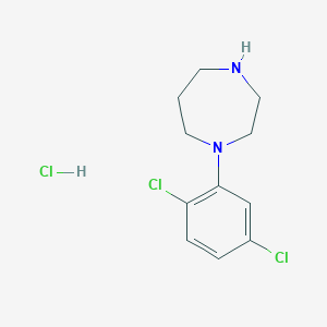 molecular formula C11H15Cl3N2 B1410643 1-(2,5-Dichlorophenyl)-1,4-diazepane hydrochloride CAS No. 1951440-14-4