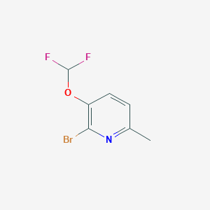 molecular formula C7H6BrF2NO B1410644 2-Bromo-3-difluoromethoxy-6-methylpyridine CAS No. 1805024-00-3