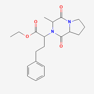 ethyl 2-(3-methyl-1,4-dioxohexahydropyrrolo[1,2-a]pyrazin-2(1H)-yl)-4-phenylbutanoate