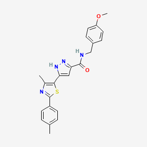 N-(4-methoxybenzyl)-3-(4-methyl-2-(p-tolyl)thiazol-5-yl)-1H-pyrazole-5-carboxamide