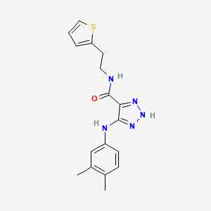 5-((3,4-dimethylphenyl)amino)-N-(2-(thiophen-2-yl)ethyl)-1H-1,2,3-triazole-4-carboxamide