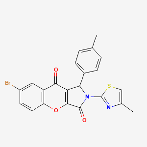 7-Bromo-1-(4-methylphenyl)-2-(4-methyl-1,3-thiazol-2-yl)-1,2-dihydrochromeno[2,3-c]pyrrole-3,9-dione