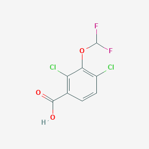 molecular formula C8H4Cl2F2O3 B1410650 2,4-Dichloro-3-(difluoromethoxy)benzoic acid CAS No. 1803788-10-4