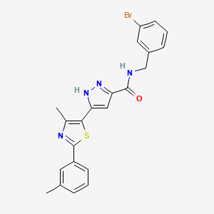 N-(3-bromobenzyl)-3-(4-methyl-2-(m-tolyl)thiazol-5-yl)-1H-pyrazole-5-carboxamide