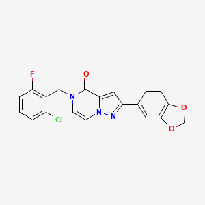 2-(1,3-benzodioxol-5-yl)-5-(2-chloro-6-fluorobenzyl)pyrazolo[1,5-a]pyrazin-4(5H)-one