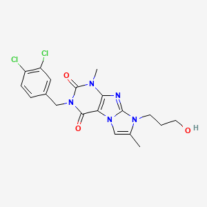 3-(3,4-dichlorobenzyl)-8-(3-hydroxypropyl)-1,7-dimethyl-1H-imidazo[2,1-f]purine-2,4(3H,8H)-dione