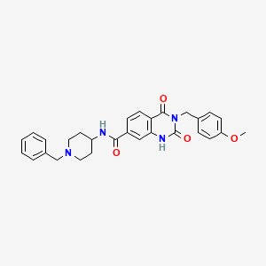 N-(1-benzylpiperidin-4-yl)-3-(4-methoxybenzyl)-2,4-dioxo-1,2,3,4-tetrahydroquinazoline-7-carboxamide