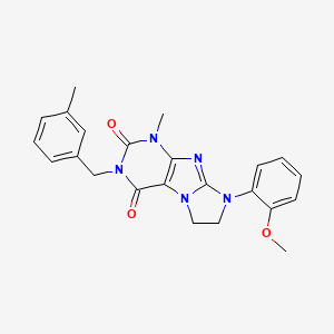 6-(2-Methoxyphenyl)-4-methyl-2-[(3-methylphenyl)methyl]-7,8-dihydropurino[7,8-a]imidazole-1,3-dione