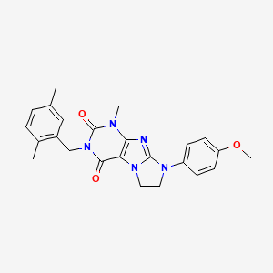 2-[(2,5-Dimethylphenyl)methyl]-6-(4-methoxyphenyl)-4-methyl-7,8-dihydropurino[7,8-a]imidazole-1,3-dione