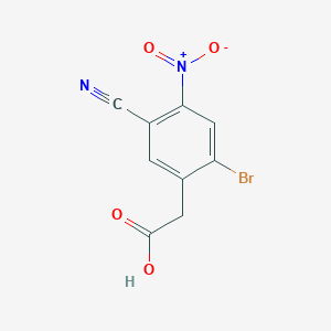 molecular formula C9H5BrN2O4 B1410656 2-(2-Bromo-5-cyano-4-nitrophenyl)acetic acid CAS No. 1805415-13-7