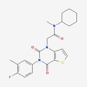 N-cyclohexyl-2-(3-(4-fluoro-3-methylphenyl)-2,4-dioxo-3,4-dihydrothieno[3,2-d]pyrimidin-1(2H)-yl)-N-methylacetamide