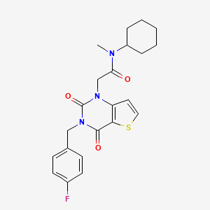 N-cyclohexyl-2-(3-(4-fluorobenzyl)-2,4-dioxo-3,4-dihydrothieno[3,2-d]pyrimidin-1(2H)-yl)-N-methylacetamide