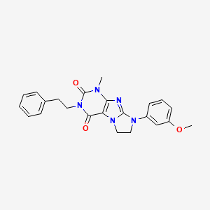 6-(3-methoxyphenyl)-4-methyl-2-(2-phenylethyl)-7,8-dihydropurino[7,8-a]imidazole-1,3-dione