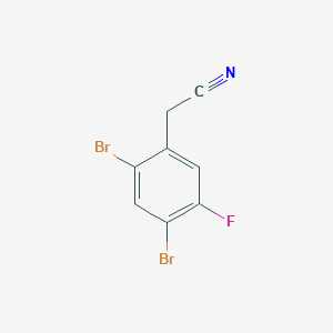 molecular formula C8H4Br2FN B1410659 2,4-Dibromo-5-fluorophenylacetonitrile CAS No. 1806346-07-5