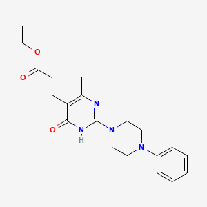 Ethyl 3-[4-hydroxy-6-methyl-2-(4-phenylpiperazin-1-yl)pyrimidin-5-yl]propanoate