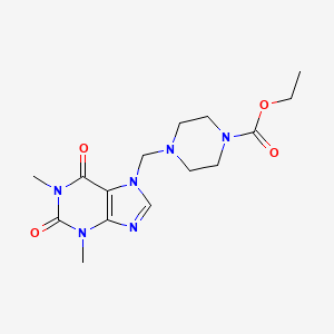 ethyl 4-((1,3-dimethyl-2,6-dioxo-2,3-dihydro-1H-purin-7(6H)-yl)methyl)piperazine-1-carboxylate