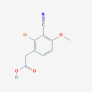 molecular formula C10H8BrNO3 B1410662 2-(2-Bromo-3-cyano-4-methoxyphenyl)acetic acid CAS No. 1805414-13-4