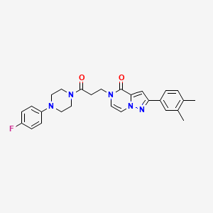 2-(3,4-dimethylphenyl)-5-{3-[4-(4-fluorophenyl)piperazin-1-yl]-3-oxopropyl}pyrazolo[1,5-a]pyrazin-4(5H)-one