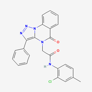 N-(2-chloro-4-methylphenyl)-2-(5-oxo-3-phenyl[1,2,3]triazolo[1,5-a]quinazolin-4(5H)-yl)acetamide