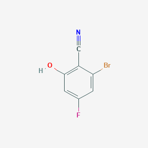 molecular formula C7H3BrFNO B1410663 2-Bromo-4-fluoro-6-hydroxybenzonitrile CAS No. 1807005-80-6
