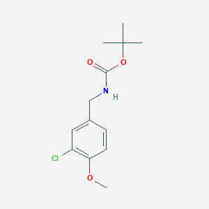 molecular formula C13H18ClNO3 B1410669 叔丁基-3-氯-4-甲氧基苄基氨基甲酸酯 CAS No. 1823229-28-2
