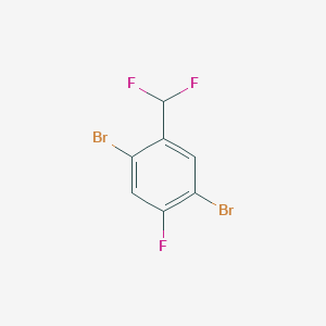 molecular formula C7H3Br2F3 B1410673 2,5-Dibromo-4-fluorobenzodifluoride CAS No. 1807181-61-8