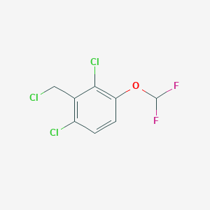 molecular formula C8H5Cl3F2O B1410679 2,6-Dichloro-3-(difluoromethoxy)benzyl chloride CAS No. 1806328-35-7