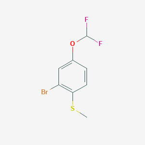 molecular formula C8H7BrF2OS B1410680 2-Bromo-4-(difluoromethoxy)thioanisole CAS No. 1804409-43-5