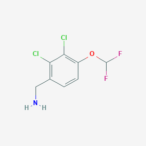 molecular formula C8H7Cl2F2NO B1410682 2,3-Dichloro-4-(difluoromethoxy)benzylamine CAS No. 1803789-39-0