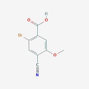 molecular formula C9H6BrNO3 B1410690 2-Bromo-4-cyano-5-methoxybenzoic acid CAS No. 1805413-80-2